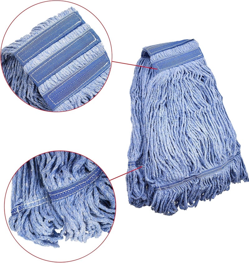 klesti Store Mop Head Replacement Commercial Heavy Duty String Blue Wet Mop Heads for 3 Typs Commercial Mop Handle(6,Large,Weight 23oz) - Image 3